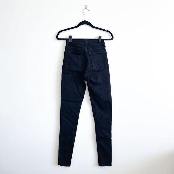 Topshop Womens Pure Black Jamie Denim Jeans High Rise Tall Size 28 - Picture 3 of 10